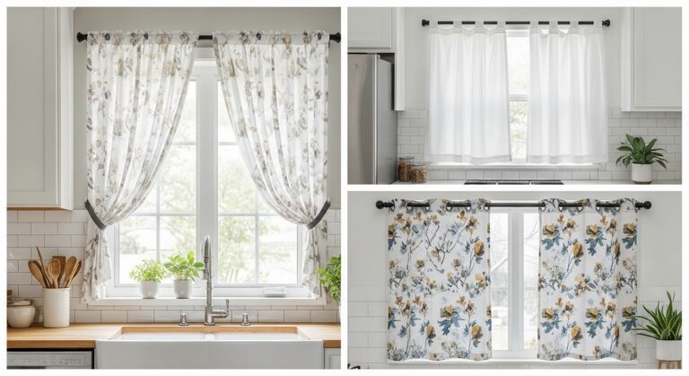 Stylish Kitchen Window Curtains | Modern & Functional Curtain Ideas for Kitchens