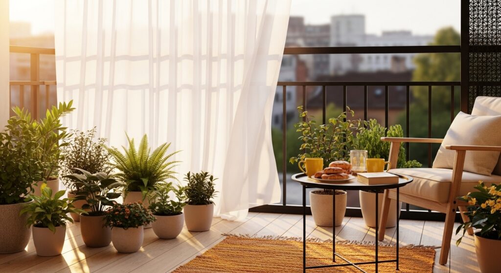 Balcony curtain ideas 