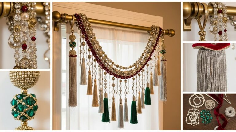 DIY Christmas Garland Ideas for Curtain Rods