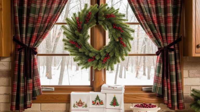 Christmas Kitchen Window Curtain Ideas