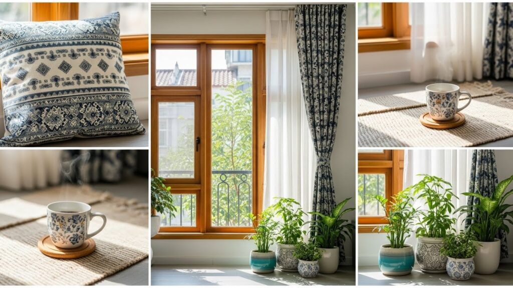 Warm Wooden Window Frames with Stylish Curtain Ideas 1 Whisk f6f05525f3bf6a0bc164c7bd96011950dr 1