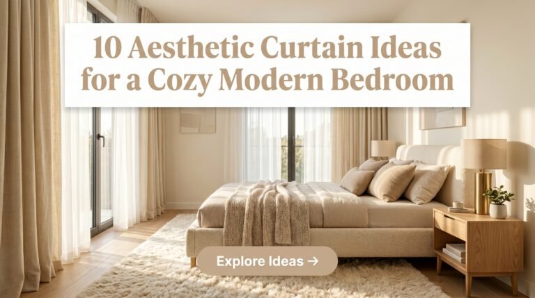 10 Asthetic Curtain Ideas to Transform Your Bedroom into a Cozy Modern Space