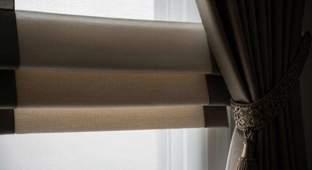 layered curtain design living room