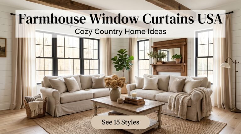 15 Farmhouse Window Curtains USA Ideas for Cozy Country Homes