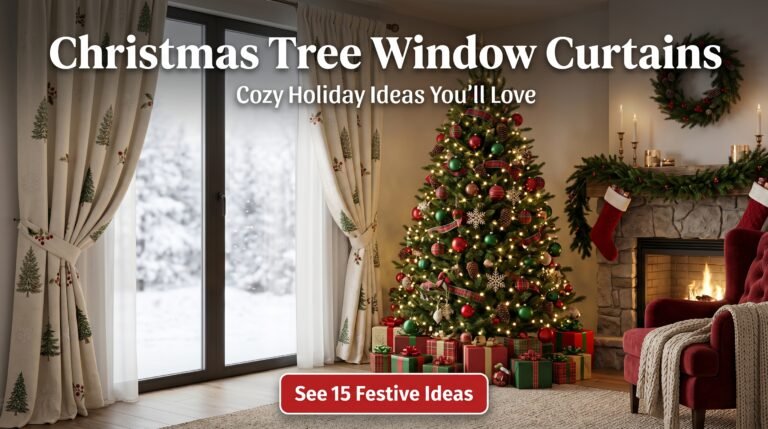 15 Christmas Tree Window Curtains That Bring Holiday Magic to Your Home