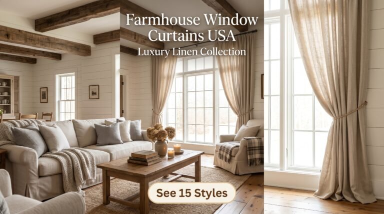 15 Farmhouse Window Curtains USA Ideas for a Cozy and Stylish Home