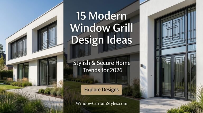 15 Modern Window Grill Design Ideas for Stylish Homes in 2026