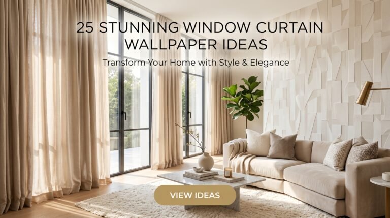 25 Stunning Window Curtain Wallpaper Ideas for a Stylish and Elegant Home