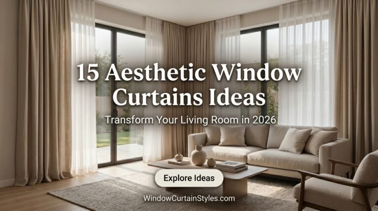 15 Aesthetic Window Curtains Ideas for Living Rooms to Transform Your Space in 2026