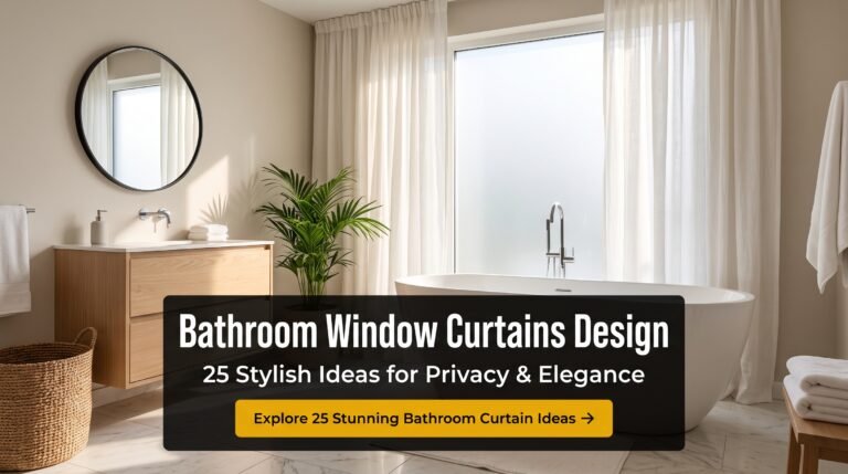 Bathroom Window Curtains Design: 25 Beautiful Ideas to Add Privacy and Style in 2026