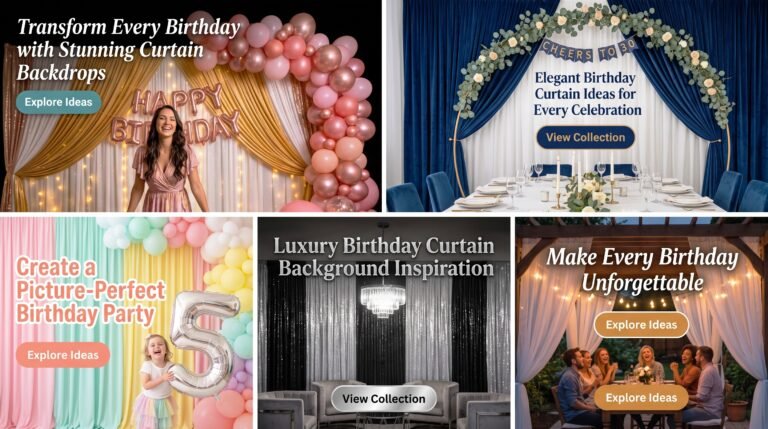 🎈 Transform Every Birthday with a Stunning Curtain Background