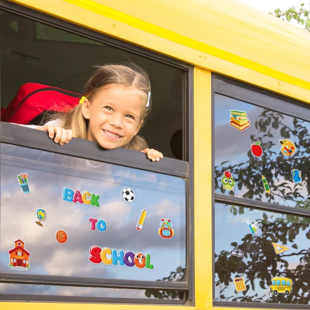 30 Amazing Back-to-School Window Ideas for Kids’ Spaces 5 Rainbow classroom window idea